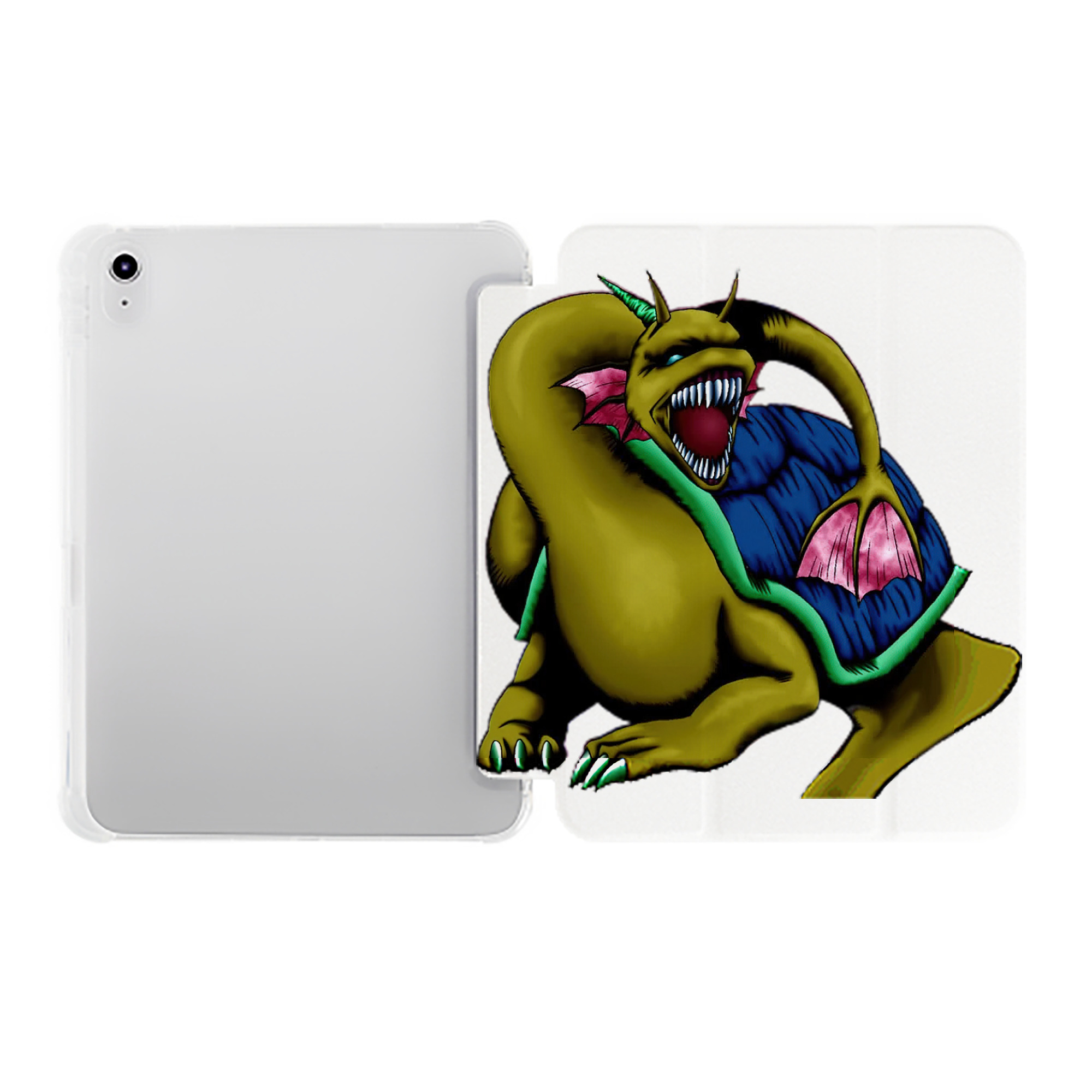 （画像用） 遊☆戯☆王 Yu-Gi-Oh! IPad ケース ペン収納付き 三つ折りスタンド PUレザー×シリコン 対応機種9.5/10.5/10.9インチ
